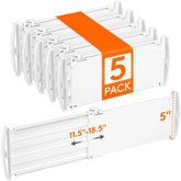 Lifewit 5in tall drawer divider keeping socks neatly separated.