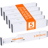 Lifewit drawer dividers package close-up showing sturdy white supports for tidy drawers