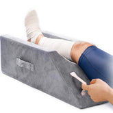 LightEase memory foam leg-support in use elevating the leg for comfort