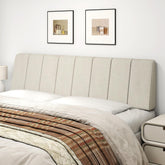 Liiwepo king size headboard beige close-up shows linen texture and premium padding.