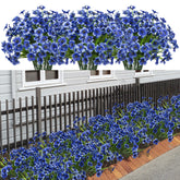 LikSoor 21 bundles blue outdoor flowers packaged for easy transport and display