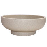 LIN CHUAN large decorative bowl in sand beige on a kitchen counter for fresh fruit display.
