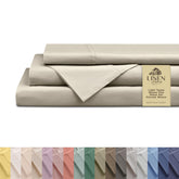 Linen Home queen percale flat sheet showcasing crisp, hotel-like comfort.