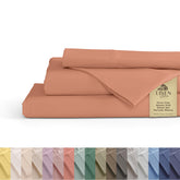 Linen Home tera clay percale sheets deliver crisp, cool comfort for warm nights.