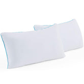 Linenspa king shredded memory foam pillow with cooling gel for all-night comfort.