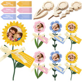 Lineshading wood flower frame 8in, ideal for family photos.