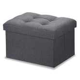LINMAGCO ottoman storage in dark gray with large hidden 32L capacity for blankets