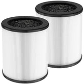 LINNIW KJ80 replacement filter front view showing 3βinβ1 filtration for clean air.