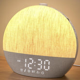 LIORQUE Sunrise Alarm Clock front view with soft glow for eye comfort.