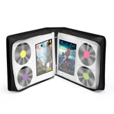 LIOVODE DVD Case in black, front view, sturdy portable media storage.