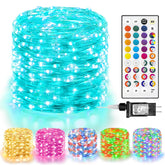 LitHome LED fairy lights with remote for versatile color control.