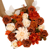 LITOYNAN artificial flower box set rose bouquet adds color and life to any space