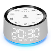 Little Dog alarm clock front view showing compact bedside design for easy access.