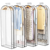 Liuoud clear garment bag shows a 60-inch coat at a glance.