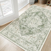 LIVEBOX washable area rug 3x5 in sage with easy cleaning and versatility.