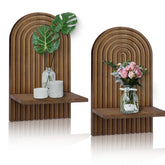 LIYAOLI boho shelves two-pack mounted on wall for stylish display and storage.