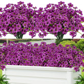 Lnoicy 24-pcs artificial flowers outdoor set, maintenance-free garden decor with vibrant color.