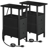 LOAKEKEL narrow nightstand top view showing compact design for small rooms