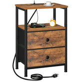 LOAKEKEL night stand top charging surface with USB ports for easy bedside power.