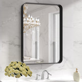 LOAAO bathroom mirror 22x30 with rounded corners provides a clear, distortion-free view.