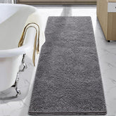 LOCHAS shaggy 24x60 inch bath mat for plush comfort after showers.