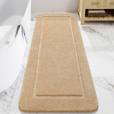 LOCHAS 24x60 soft plush beige bath rug for gentle underfoot comfort