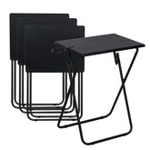 LOFTEY TV Trays Set of 4 folded behind a sofa saves space for living rooms