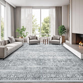 Lofus 8x10 rug in gray wash with soft faux wool fibers for cozy living spaces.