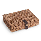 LOHONER decorative box with lid shows natural weave for stylish storage