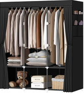 LOKEME portable closet assembly-step shows quick setup for organized space