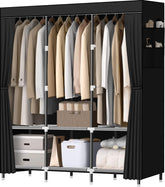 LOKEME Wardrobe Closet assembly shows sturdy frame for reliable storage