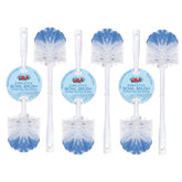 LOLA Classic Toilet Brush six-pack with durable poly fiber bristles for reliable cleaning.