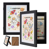 LOMISTORY Kids Art Frame 2-pack front-opening display for easy art rotation