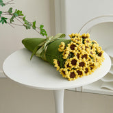 Longhui Bedding crochet flower bouquet throw blanket with sunflower knit for cozy living room decor.