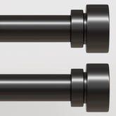 Lootkell black end finials curtain rod adds a sleek modern look to windows