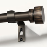 Lootkell modern antique brown bronze curtain rod 66-120 inches adds durable window style.