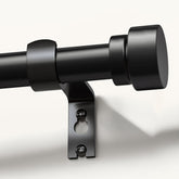 Lootkell modern black curtain rod extended view for versatile window coverage