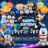 Lopeastar space banner backdrop for an easy, photo-ready party setup