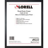 Lorell solid wood poster frame 22x28 front view with a sleek black border for posters