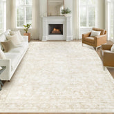 Losbulake 9x12 vintage floral beige rug adds warm, timeless charm to living spaces