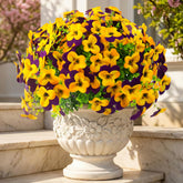 Lovemoon artificial pansies outdoor setup - UV resistant color for durable balcony decor