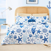 Love's cabin coastal-ocean-pattern-quilt: lightweight, breathable comfort for warm nights.