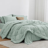 Love's cabin king-size aqua comforter in a bag with soft, breathable warmth.