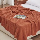Love's cabin muslin blanket six-layer gauze for breathable comfort.