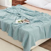 Love's cabin 100% cotton muslin blanket six-layer design for breathable warmth