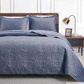 Love's cabin oversized king quilt coverlet on bed for a cozy all-season look