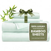 Love's cabin Sea Glass flat sheet offers silky softness and cooling comfort