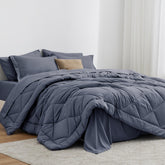 Love's cabin twin comforter set navy blue with soft fabric for year-round comfort
