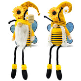 Lovinland bee sunflower plush gnomes on shelf brighten spring spaces