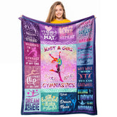 Loxezom gymnastics blanket soft-touch fabric for cozy lounging